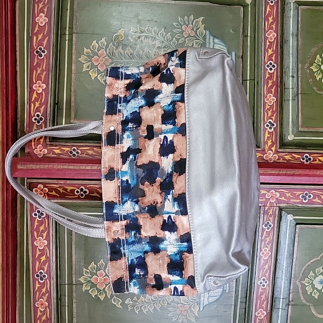 Miss Albright Anthropologie Bag Blue/Silver/Tan Mulit Colored Beautiful Handbag.